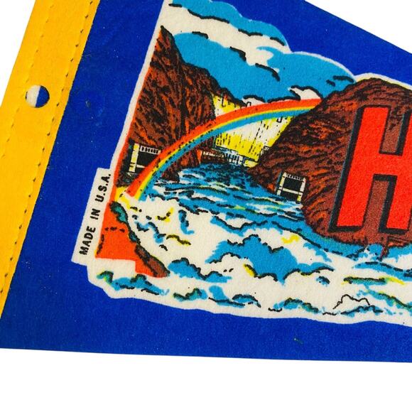 Vintage 12 Inch Hoover Dam Pennant Arizona Nevada Souvenir USA Made - Picture 4 of 7
